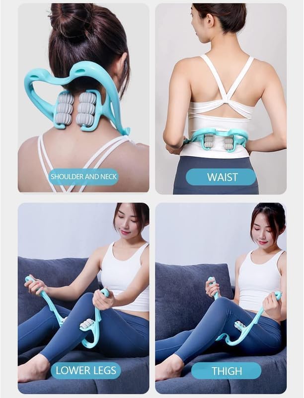 6-Wheel Dual Pressure Point Neck Massager – Instant Relief from Neck Pain & Stress!