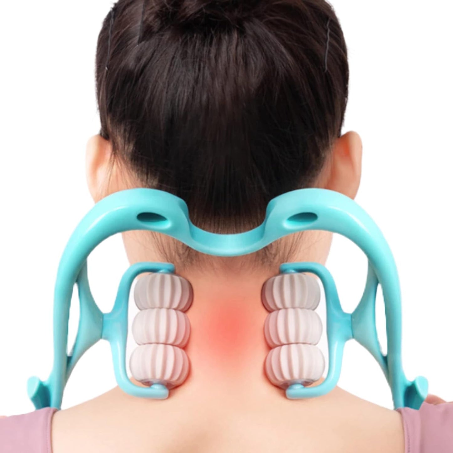 6-Wheel Dual Pressure Point Neck Massager – Instant Relief from Neck Pain & Stress!