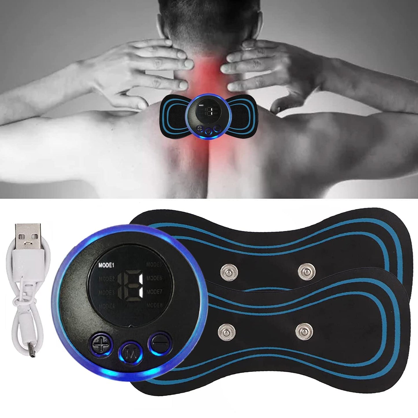 Portable Neck Massager with Heat – Deep Kneading Relief for Shoulder & Cervical Pain
