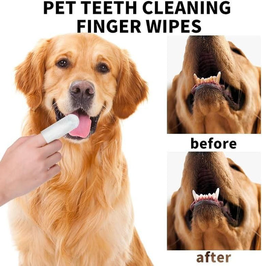 Pet Teeth Cleaning Wipes (Pack of 50) – No Brush, No Mess!