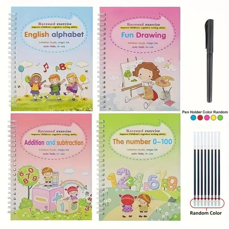 Magic Practice Copy For Kids 4 Books 10 Refill