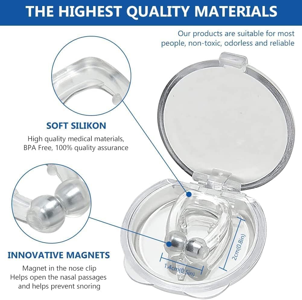 Stop Snoring Instantly! Magnetic Anti-Snoring Nose Clip – Comfortable, Drug-Free Sleep Solution (Buy 1 Get 1 FREE)