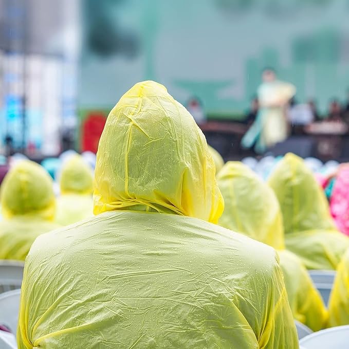 Premium Card-Sized Reusable Raincoat with Hood – Ultra Compact, Waterproof & Unisex | Fits in Your Wallet!