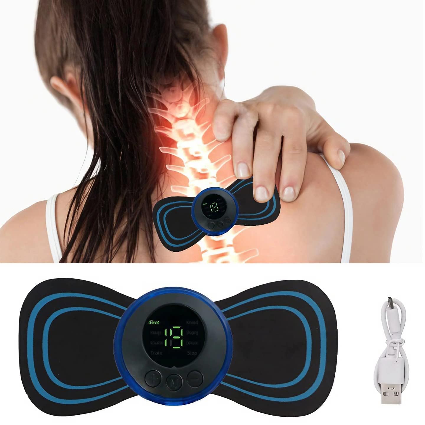 Portable Neck Massager with Heat – Deep Kneading Relief for Shoulder & Cervical Pain